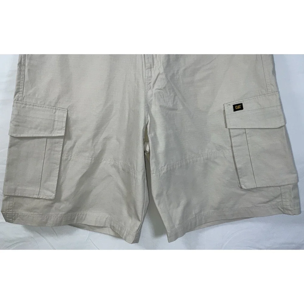 NWT Men's Caterpillar CAT Workwear Cargo Shorts Stone‎ - Size 38